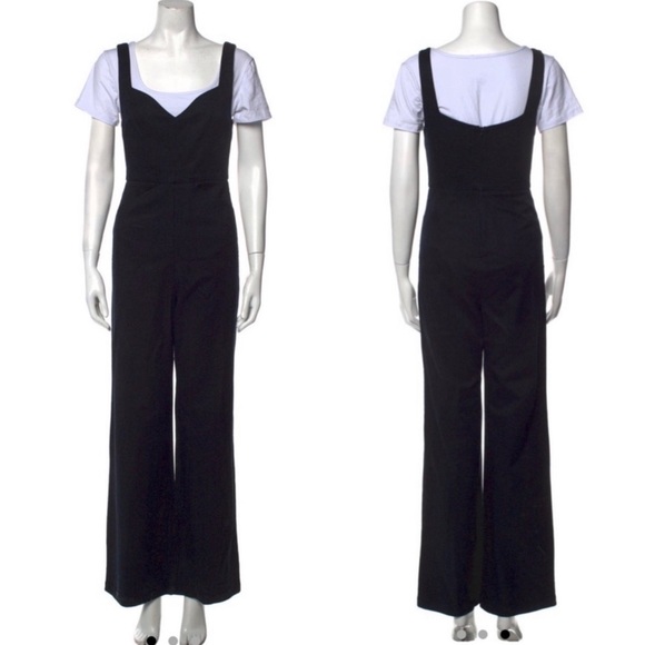 Reformation Black Twill Jumpsuit Net a Porter Exclusive Size 2 Pockets Rare - Picture 6 of 16